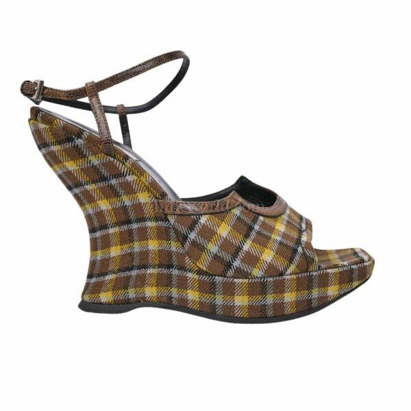 【二手】PRADA 高跟平台涼鞋 39.5 E17807