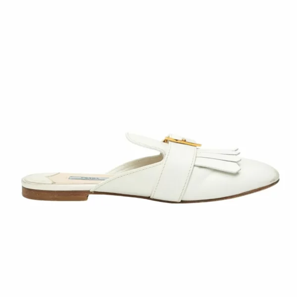 【二手】PRADA 皮革穆勒鞋 40 E20360