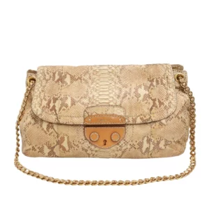 【二手】PRADA DELAVE 蛇皮壓紋肩背包 E21370