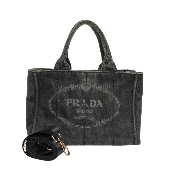 【二手】PRADA 帆布手提包 E23152