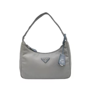 【二手】PRADA HOBO 灰色尼龍手袋 PD1205