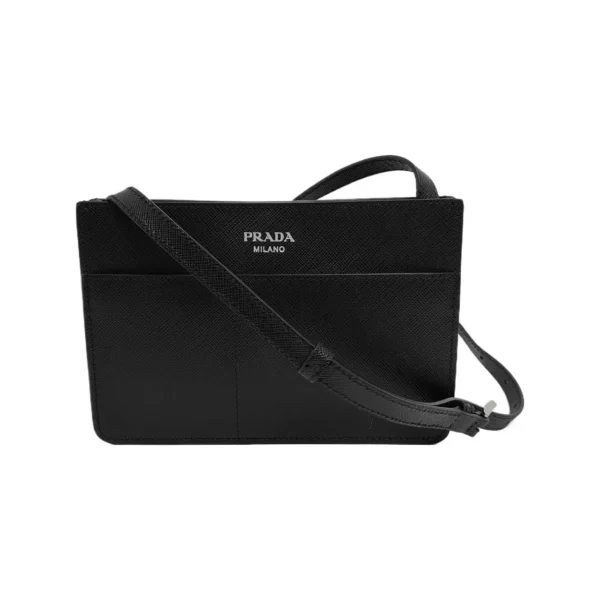 【二手】PRADA 黑色牛皮手提袋 PD1483