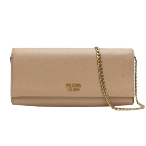 【二手】PRADA SAFFIANO 鏈條錢包 E20318