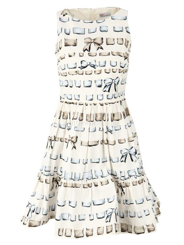 【二手】RED VALENTINO 圖案印花無袖連衣裙 38