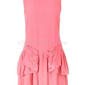 【二手】RED VALENTINO 褶飾無袖連衣裙 40