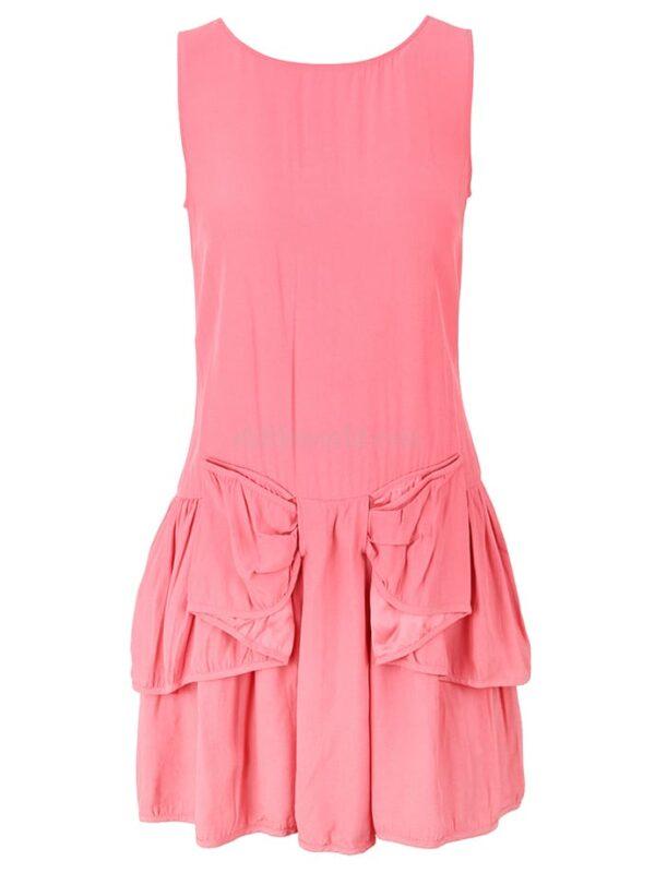 【二手】RED VALENTINO 褶飾無袖連衣裙 40