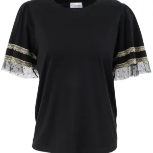 【二手】RED VALENTINO 薄紗拼接T恤 S