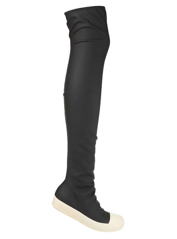 【二手】RICK OWENS 經典皮革過膝靴 37