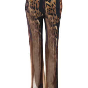 【二手】ROBERTO CAVALLI 圖案印花直筒褲 38