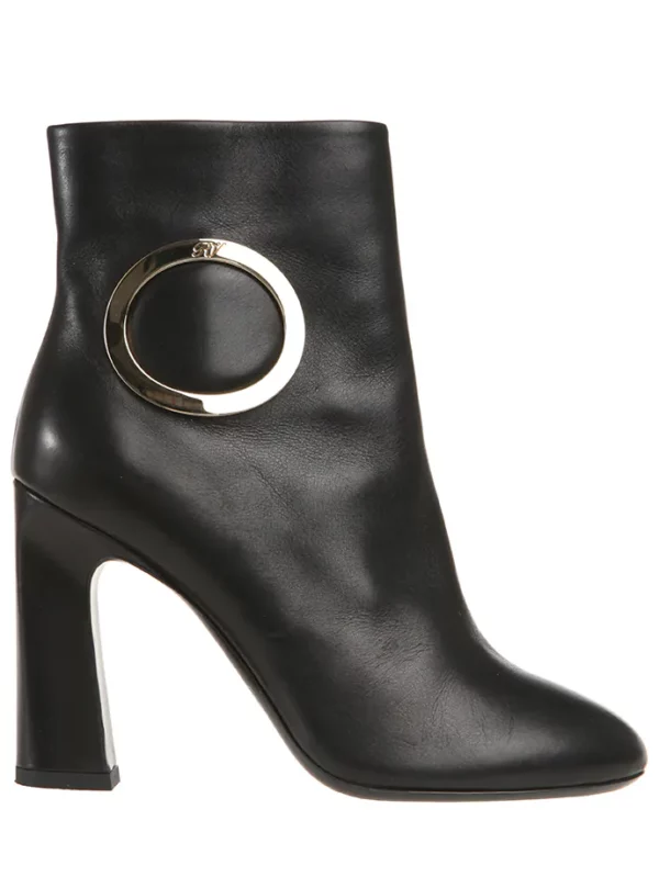 【二手】ROGER VIVIER 金屬飾及踝靴 37