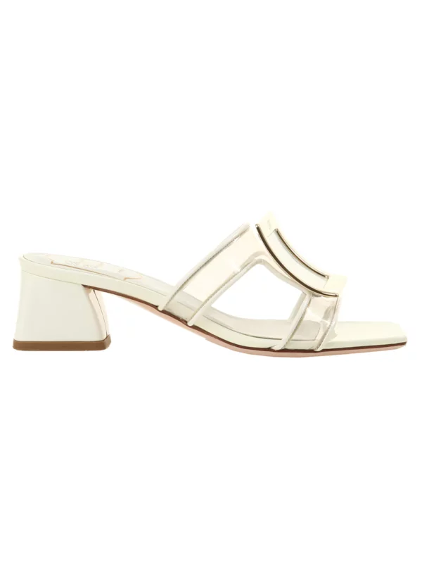 【二手】ROGER VIVIER BIKIVIV' 金屬扣PVC穆勒鞋 35