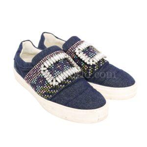 【二手】ROGER VIVIER SNEAKY VIV 水鑽平底鞋 39.5 E13087