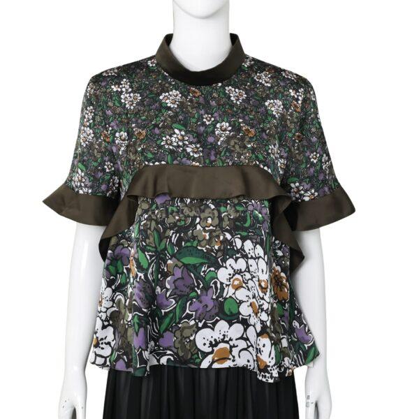 【二手】SACAI 花卉印花短襯衫 2 S3902