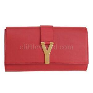 【二手】SAINT LAURENT 經典扣飾手拿包