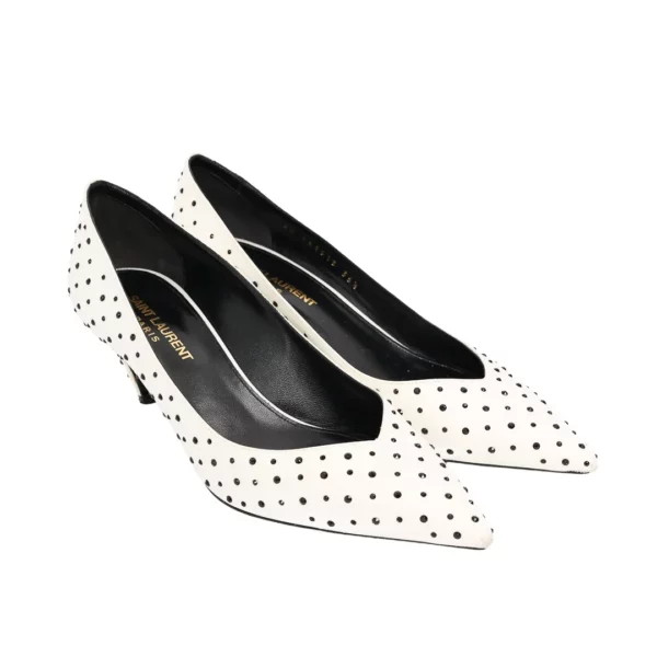 【二手】SAINT LAURENT 波點高跟鞋 36.5 E13176