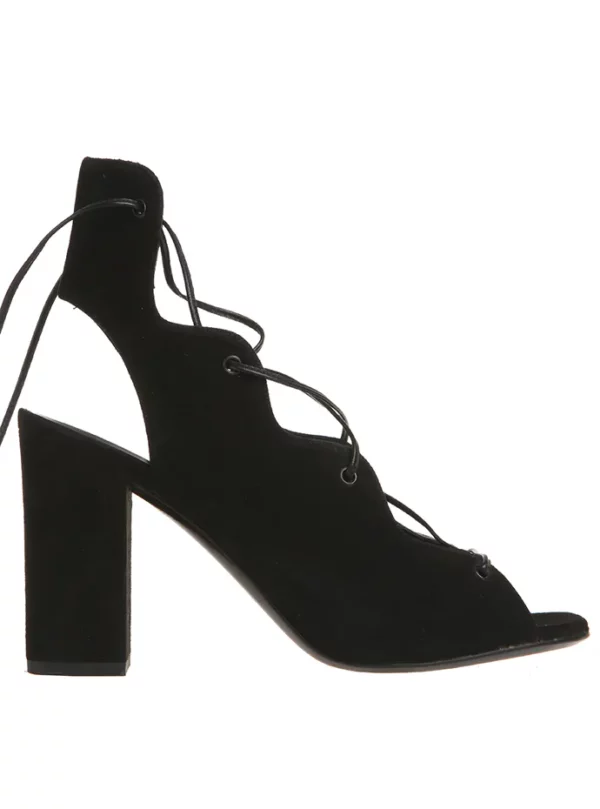 【二手】SAINT LAURENT 綁帶扇貝邊高跟 37.5