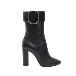【全新】SAINT LAURENT JOPLIN 皮革扣靴 37.5 E21804