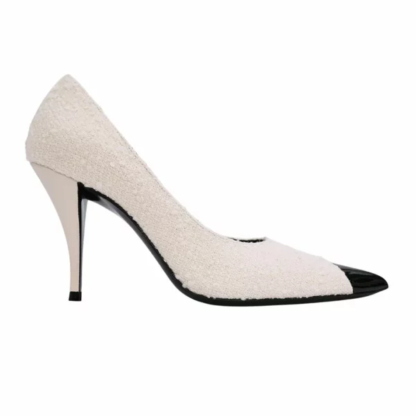 【未使用品】SAINT LAURENT VESPER 呢絨高跟鞋 36 S3933