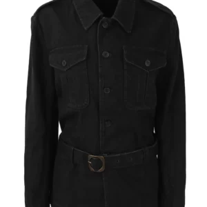 【二手】SAINT LAURENT 系腰帶牛仔夾克 XS