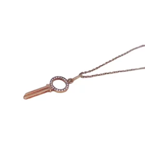 【二手】TIFFANY & CO. 18K玫瑰金鑽石鑰匙吊墜 PD1817