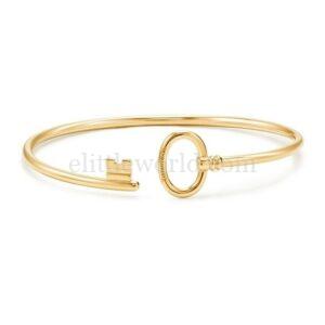 【未使用品】TIFFANY & CO. 18K 黃金鑰匙手鐲 VV2191