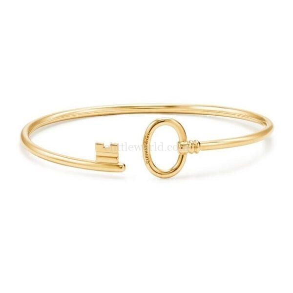 【未使用品】TIFFANY & CO. 18K 黃金鑰匙手鐲 VV2191