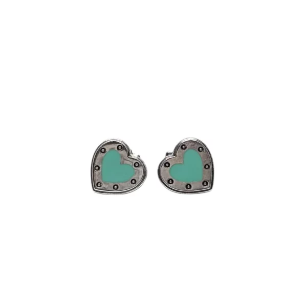 【二手】TIFFANY & CO. LOVE TIFFANY BLUE 心形耳環 PD1627