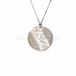 【二手】TIFFANY & CO. NOTES 圓型吊墜項鏈 E18099
