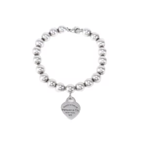 【二手】TIFFANY & CO. 心形吊飾銀色手鍊 PD1492