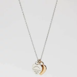 【二手】TIFFANY & CO. RETURN TO TIFFANY 雙重心形吊飾鏈墜 RR1164
