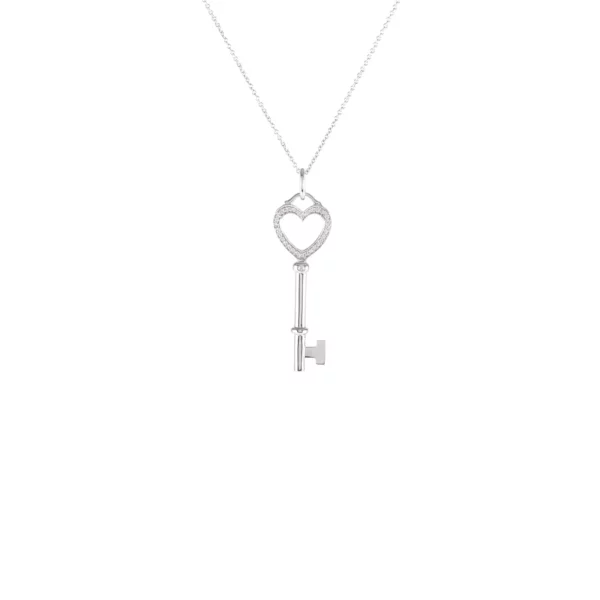 【二手】TIFFANY & CO. 鑽石心型鎖匙吊墜項鏈 RR1504