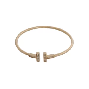 【二手】TIFFANY & CO. TIFFANY T18K玫瑰金手鐲 PD1099