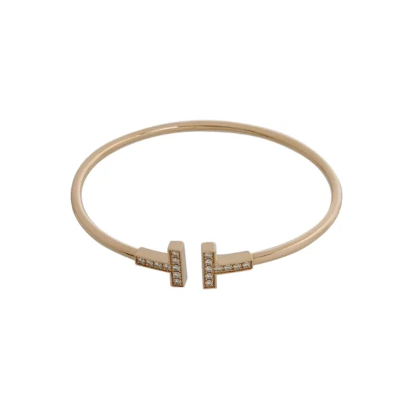 【二手】TIFFANY & CO. TIFFANY T18K玫瑰金手鐲 PD1099
