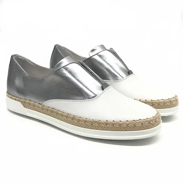 【未使用品】TOD'S GOMMA RAFIA TV FRANCESINA PELLE 平底鞋 34