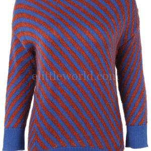【二手】TOMMY HILFIGER 對比邊飾條紋毛衣 S