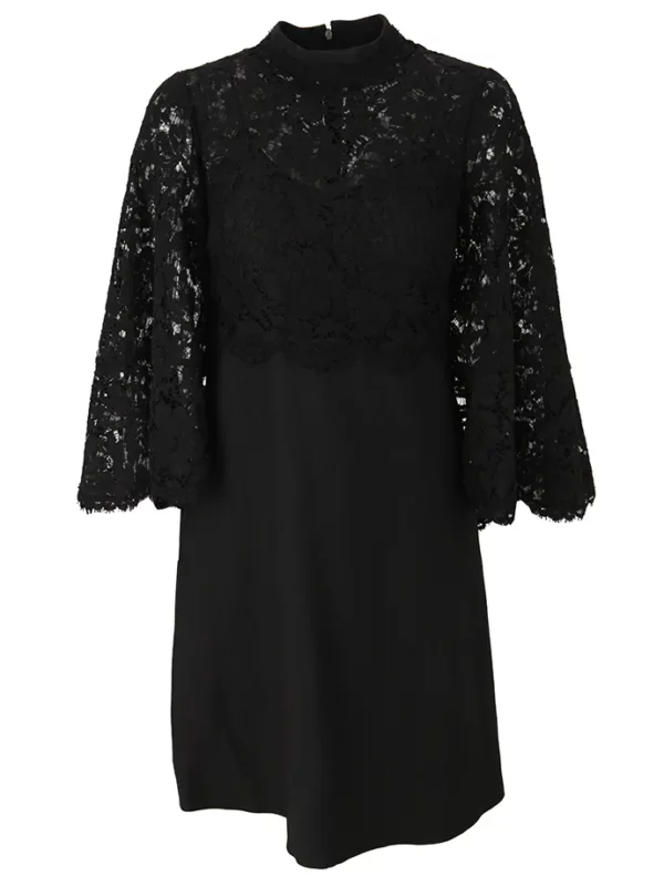 【二手】VALENTINO 蕾絲拼接連衣裙 38