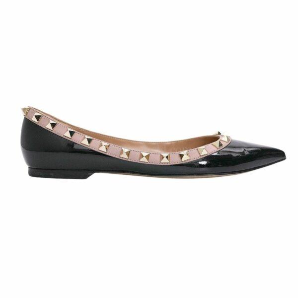 【二手】VALENTINO GARAVANI ROCKSTUD 平底鞋 35 E22715