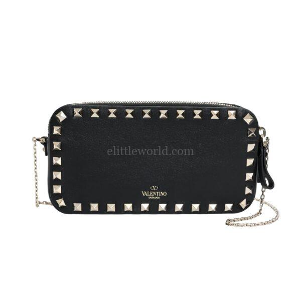 【未使用品】VALENTINO GARAVANI ROCKSTUD 鏈條單肩包 E18770