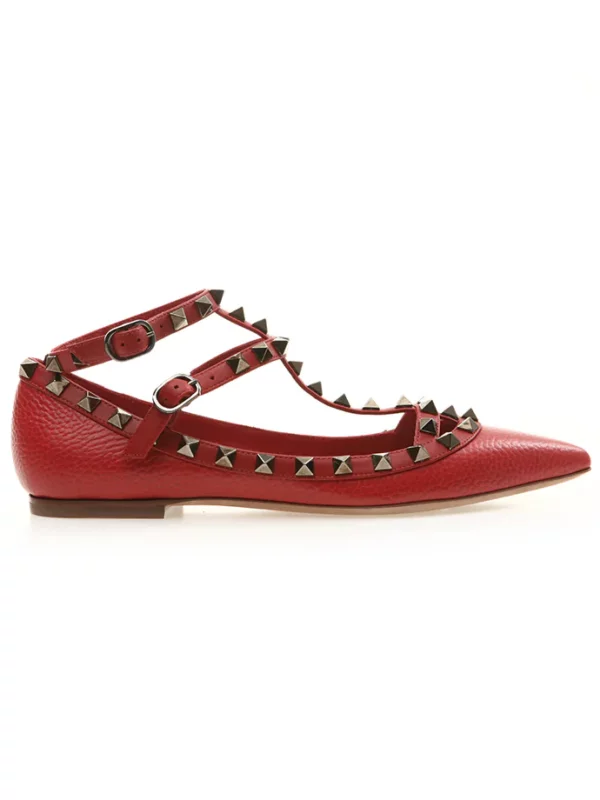 【二手】VALENTINO ROCKSTUD 鉚釘芭蕾平底鞋 35