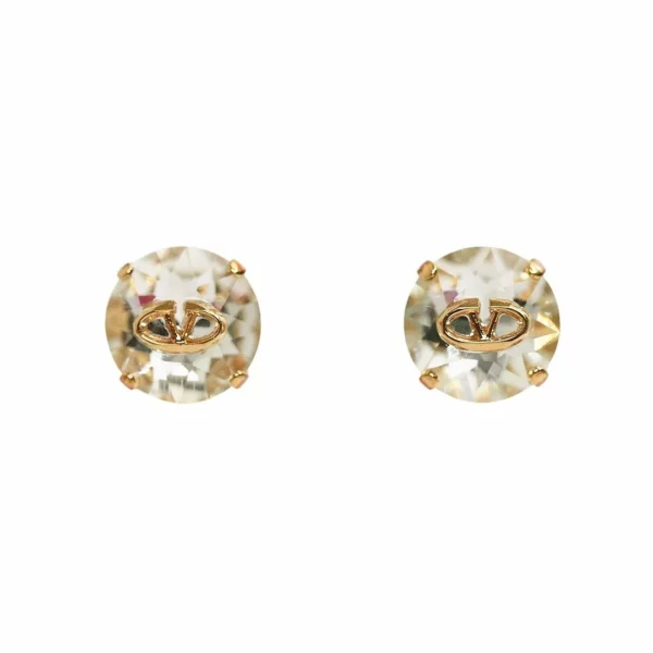 【二手】VALENTINO THE BOLD EDITION VLOGO 水晶耳環 E20459