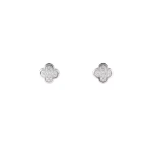 【二手】VAN CLEEF & APPELS 18K白金鑽石耳環 PD1466