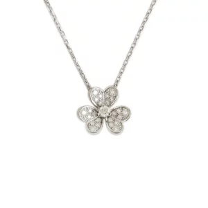 【二手】VAN CLEEF & ARPELS FRIVOLE 18K白金吊墜項鍊 PD1569