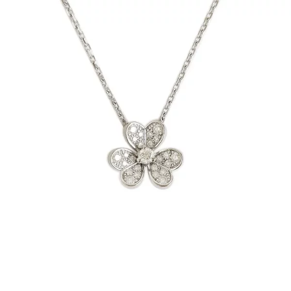 【二手】VAN CLEEF & ARPELS FRIVOLE 18K白金吊墜項鍊 PD1569