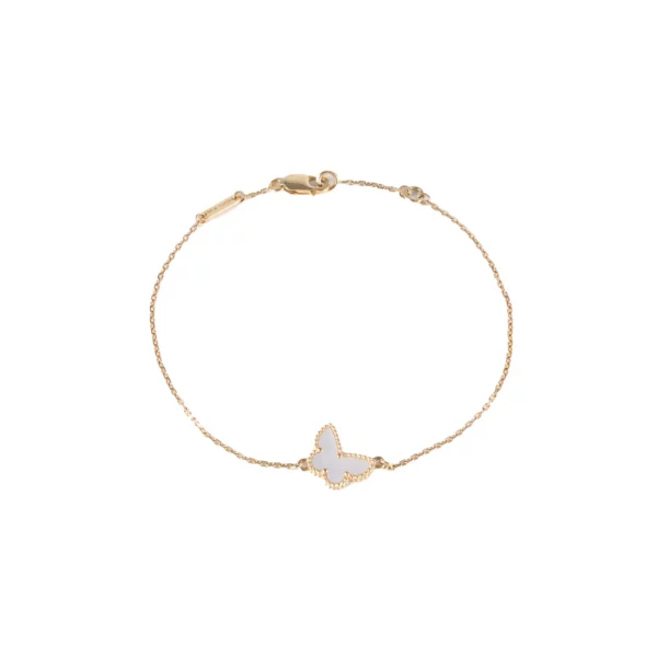 【二手】VAN CLEEF & ARPELS SWEET 18K 黃金蝴蝶手鏈 YY1654