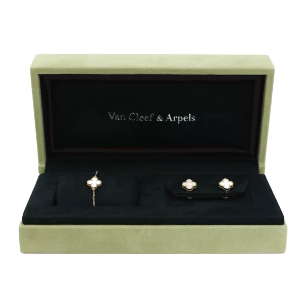 【二手】VAN CLEEF & ARPELS SWEET 四葉草小號耳環同手鏈套裝 E21590