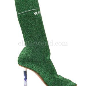 【二手】VETEMENTS 金屬感襪子短靴 38