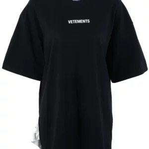 【二手】VETEMENTS 超大款LOGO印花T恤 S