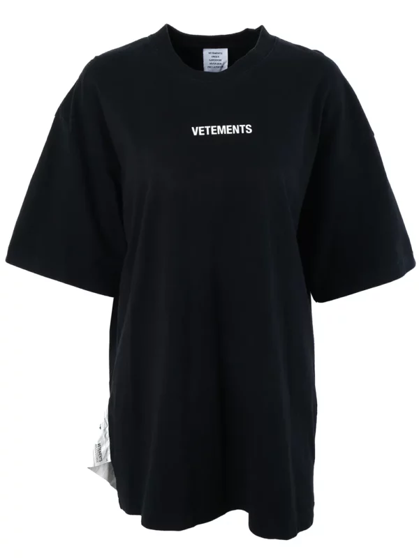 【二手】VETEMENTS 超大款LOGO印花T恤 S
