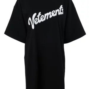 【二手】VETEMENTS 超大款LOGO印花T恤 XS