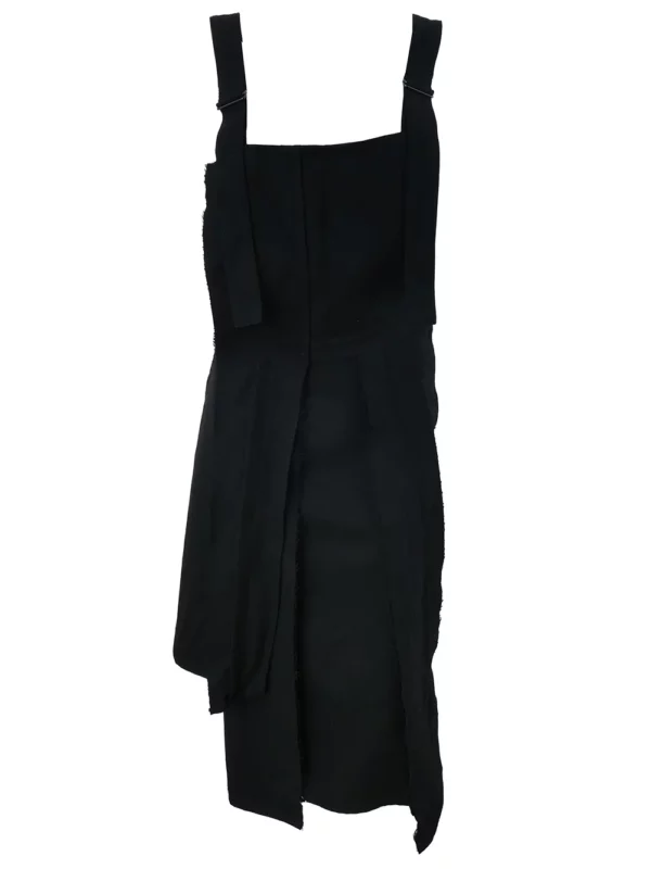 【二手】YOHJI YAMAMOTO 不對稱羊毛背帶裙 1